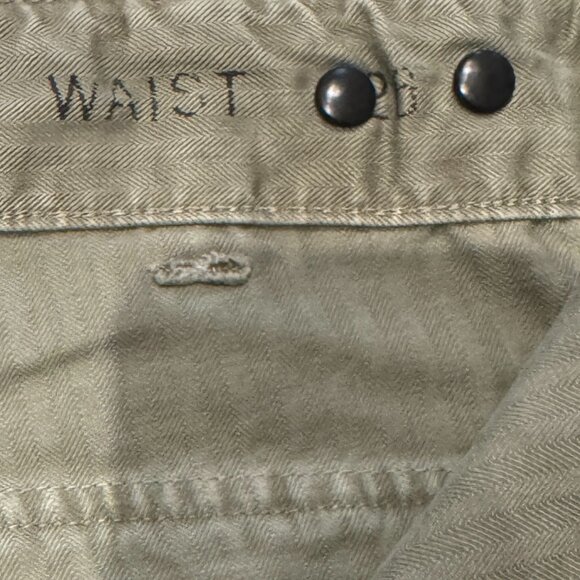 RRL Women's Green Herringbone Utility Pant (sz 26) - Picture 4 of 5